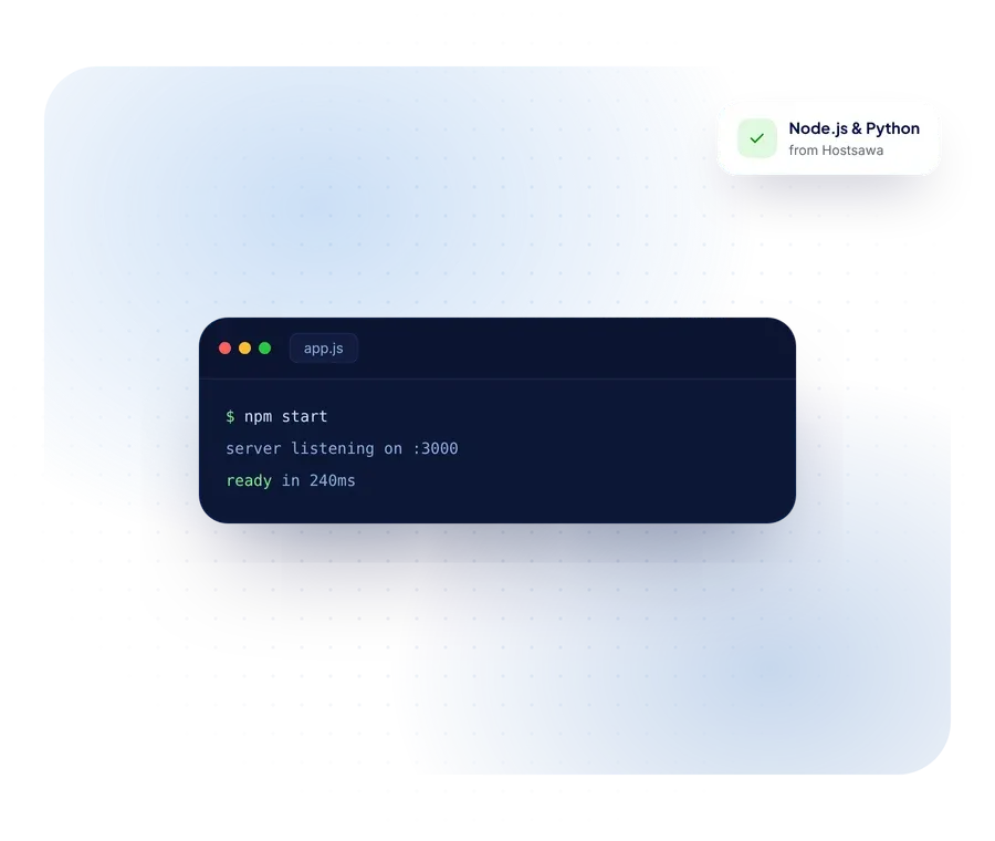Node.js & Python Hosting in Kenya from Hostsawa