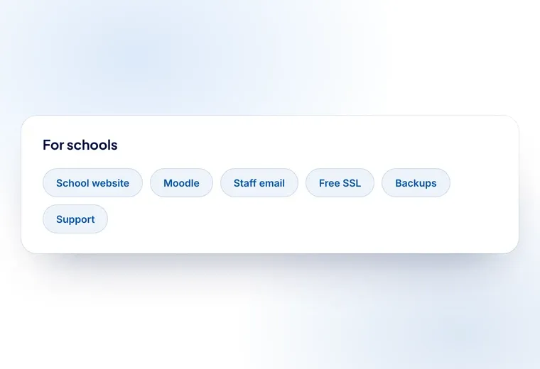 A school website, Moodle and staff email hosted together on one Hostsawa plan