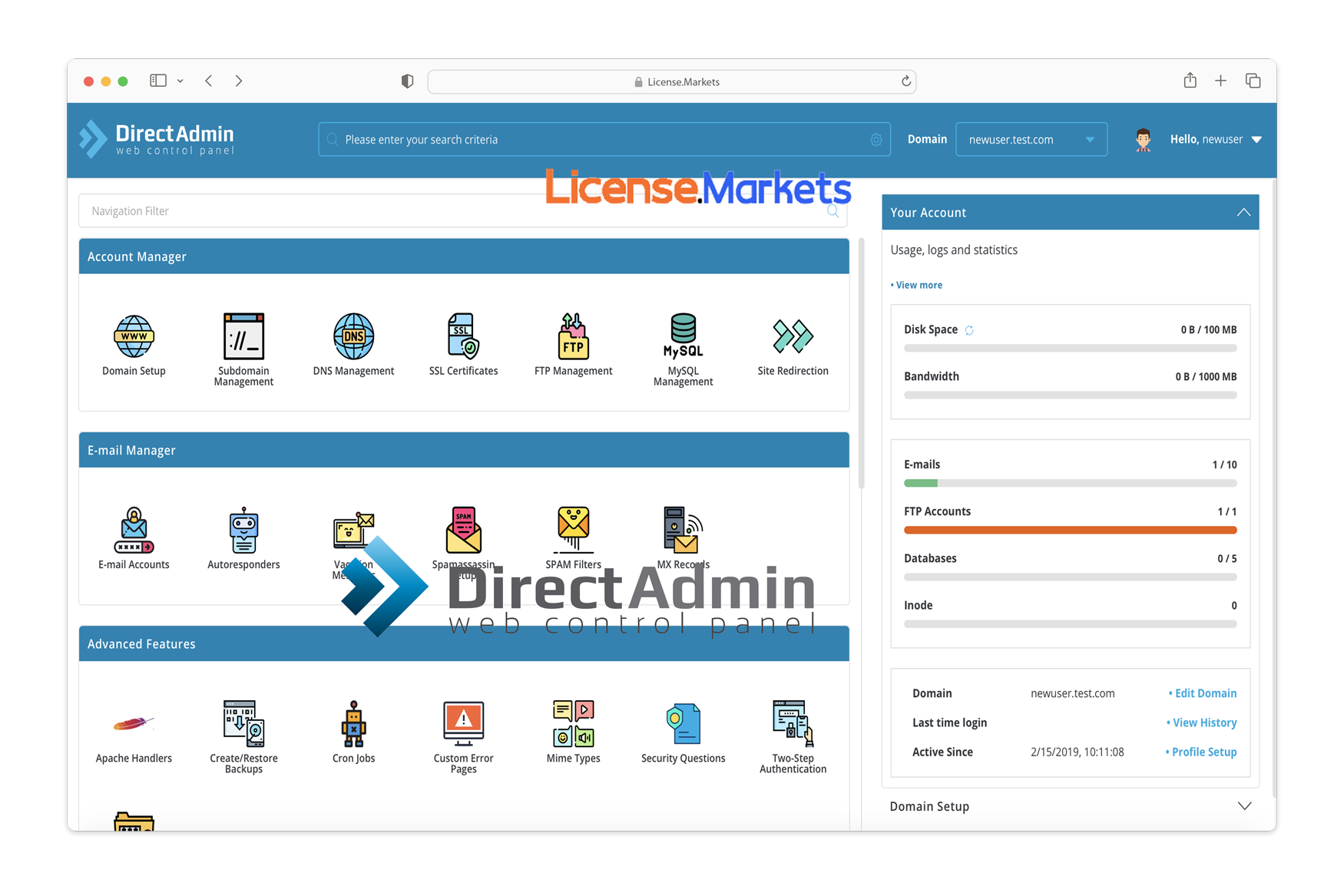 Directadmin License